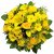 Žltá kytica s chryzantémami, ružami a ľaliami