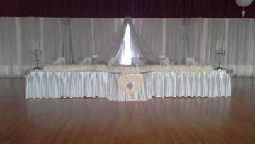 Svadobna vyzdoba - striebornobiela